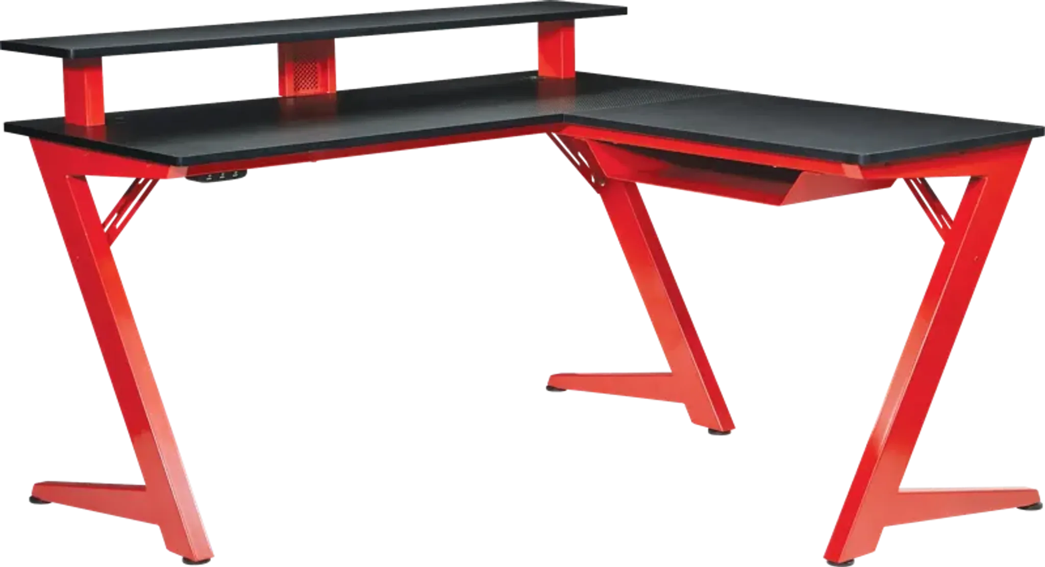 Antinous Red L-Shaped PC Gaming Desk | Furniture.com