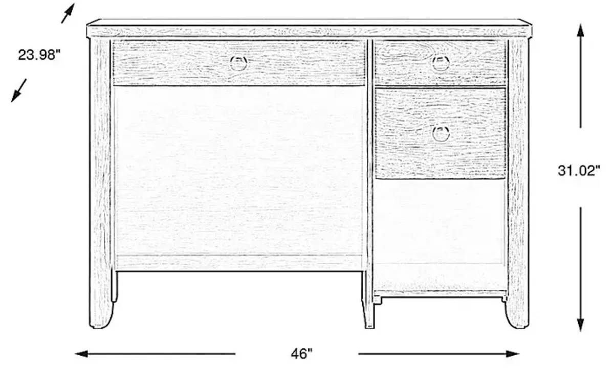 Kids South Bend Brown Cherry Desk