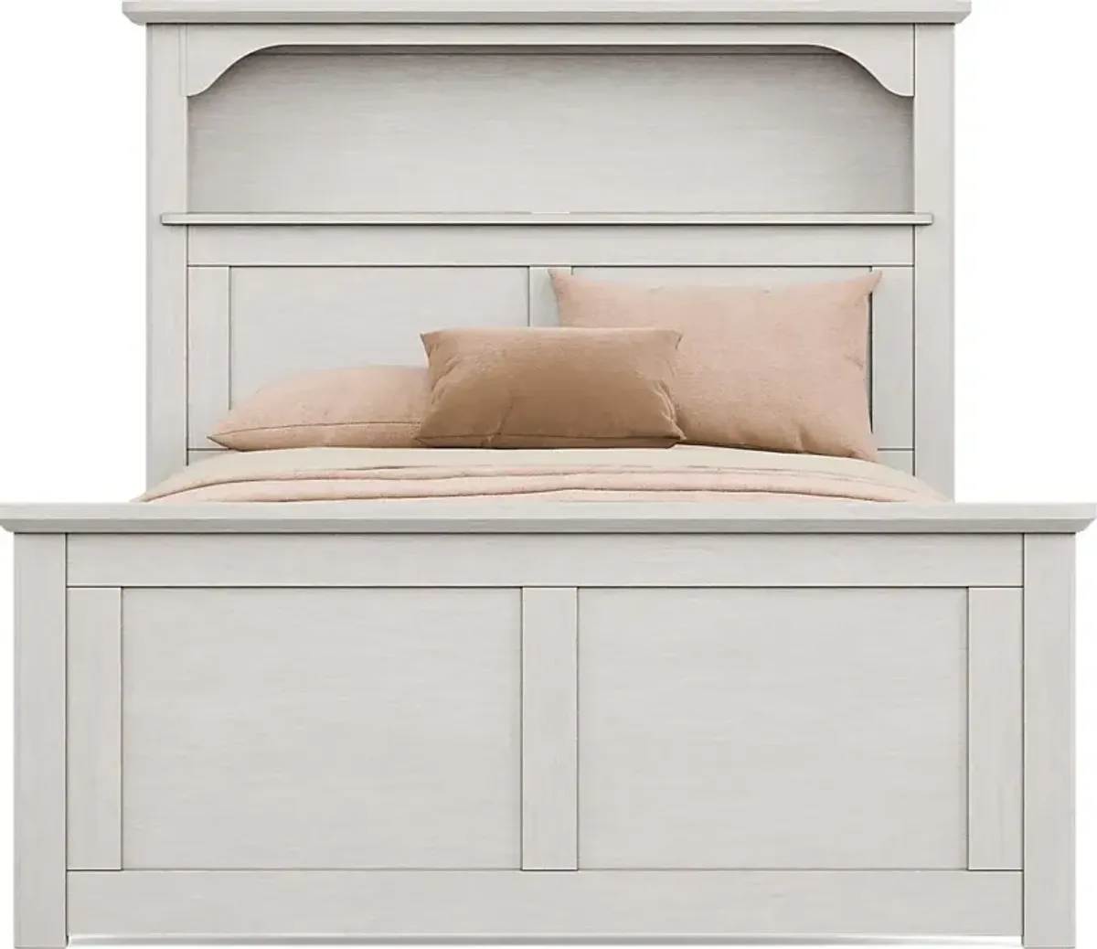 Kids South Bend Washed White Full Bookcase Bedroom