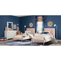 Kids Ivy League 2.0 White 5 Pc Bedroom with Jaidyn Pink Full Upholstered Bed