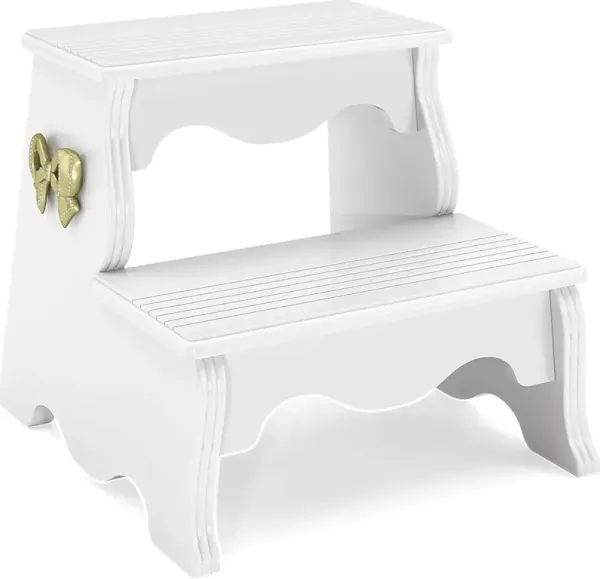 Disney Princess Sparkle White Bed Step Stool