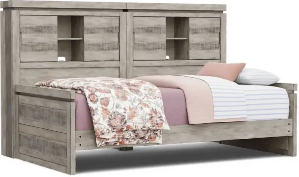 Kids Westover Hills Jr. Gray Twin Bookcase Wall Bed