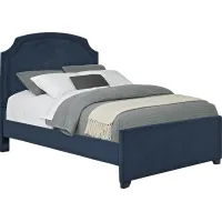 Kids Dakotah Navy 3 Pc Full Upholstered Bed