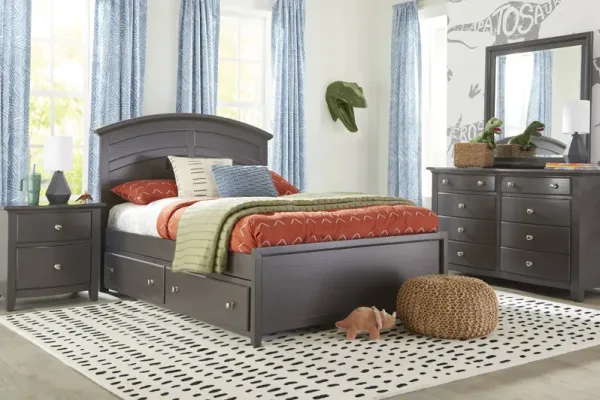 Kids Santa Cruz Gray Twin Panel Bedroom