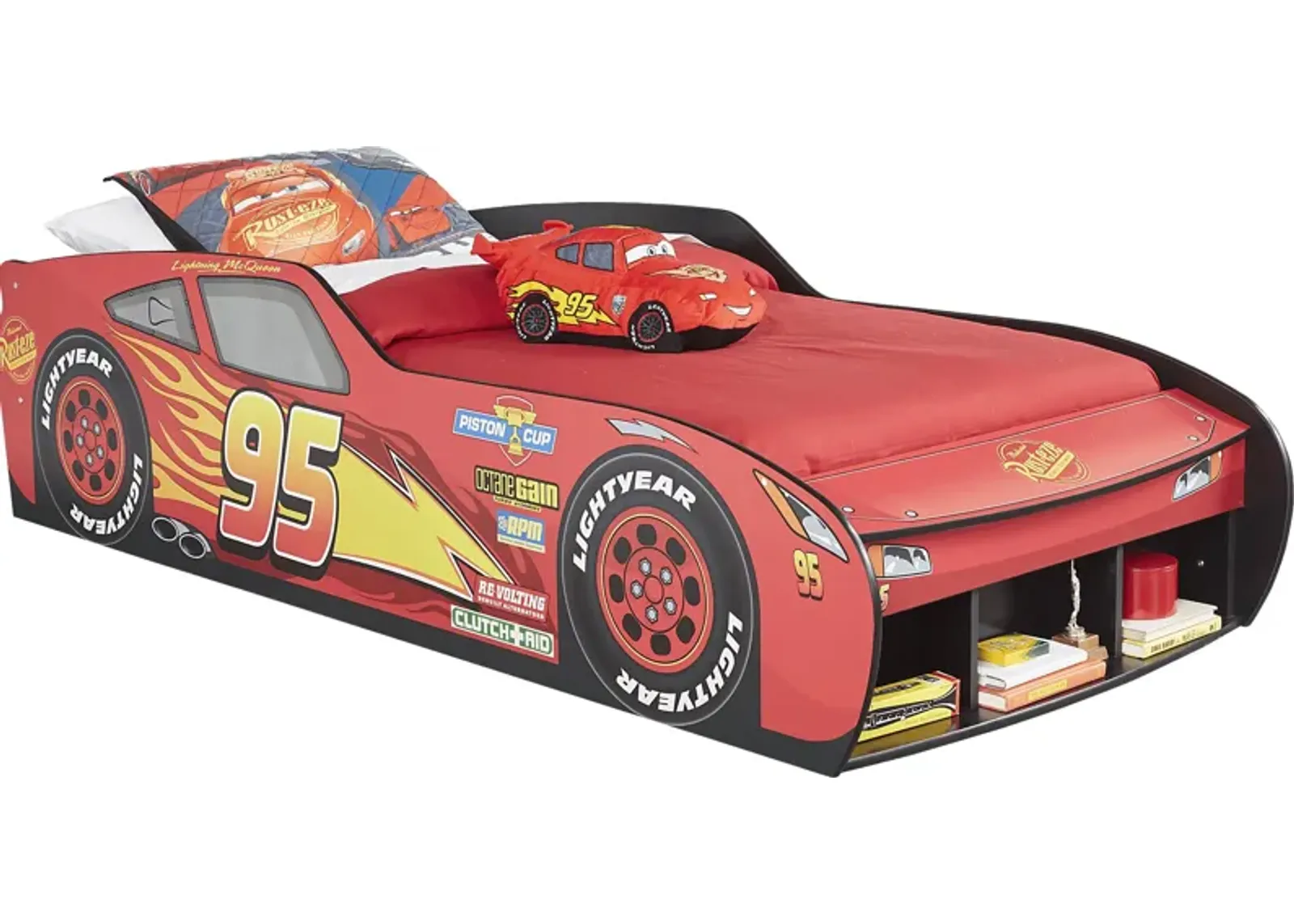 Disney/Pixar Cars Lightning McQueen&trade; Red 3 Pc Twin Car Bed