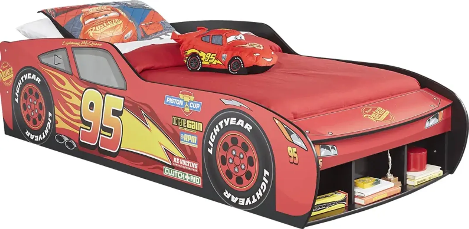 Disney/Pixar Cars Lightning McQueen&trade; Red 3 Pc Twin Car Bed