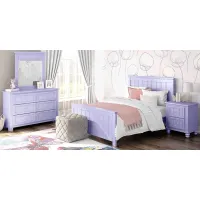 Kids Cottage Colors Lavender 5 Pc Full Panel Bedroom