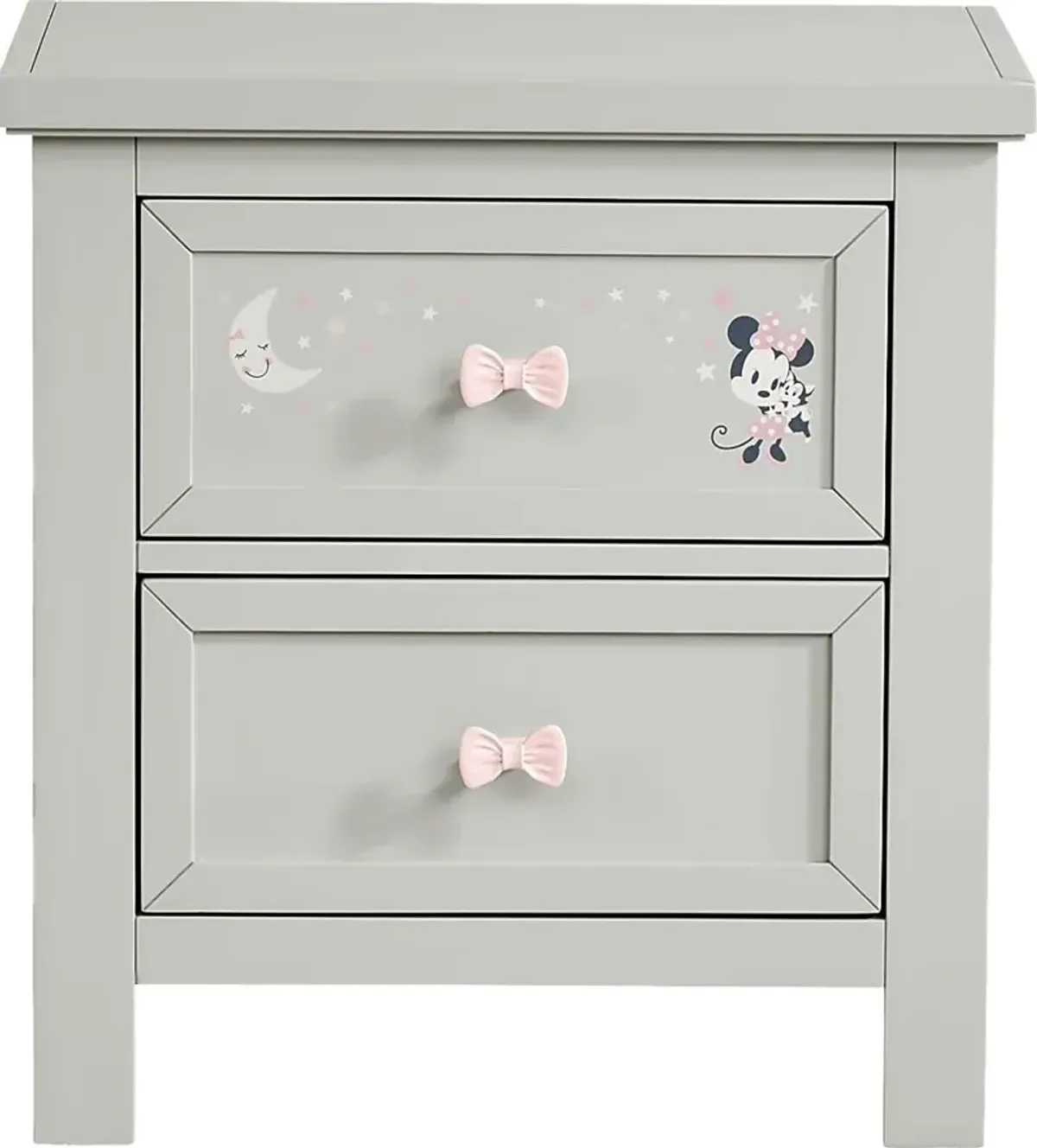 Kids Starry Dreams with Minnie Mouse Gray Nightstand