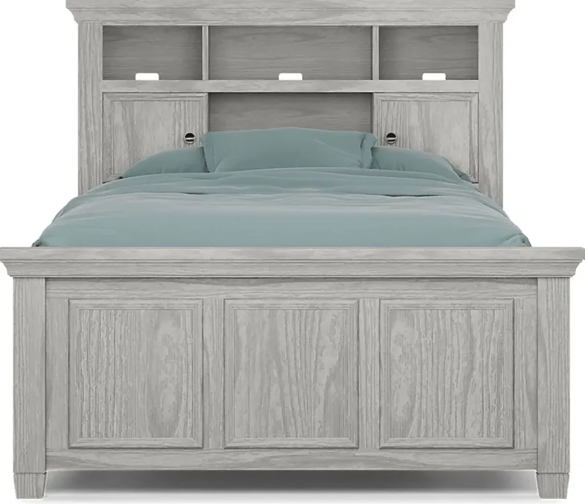 Kids Canyon Lake Ash Gray 3 Pc Full Bookcase Bed