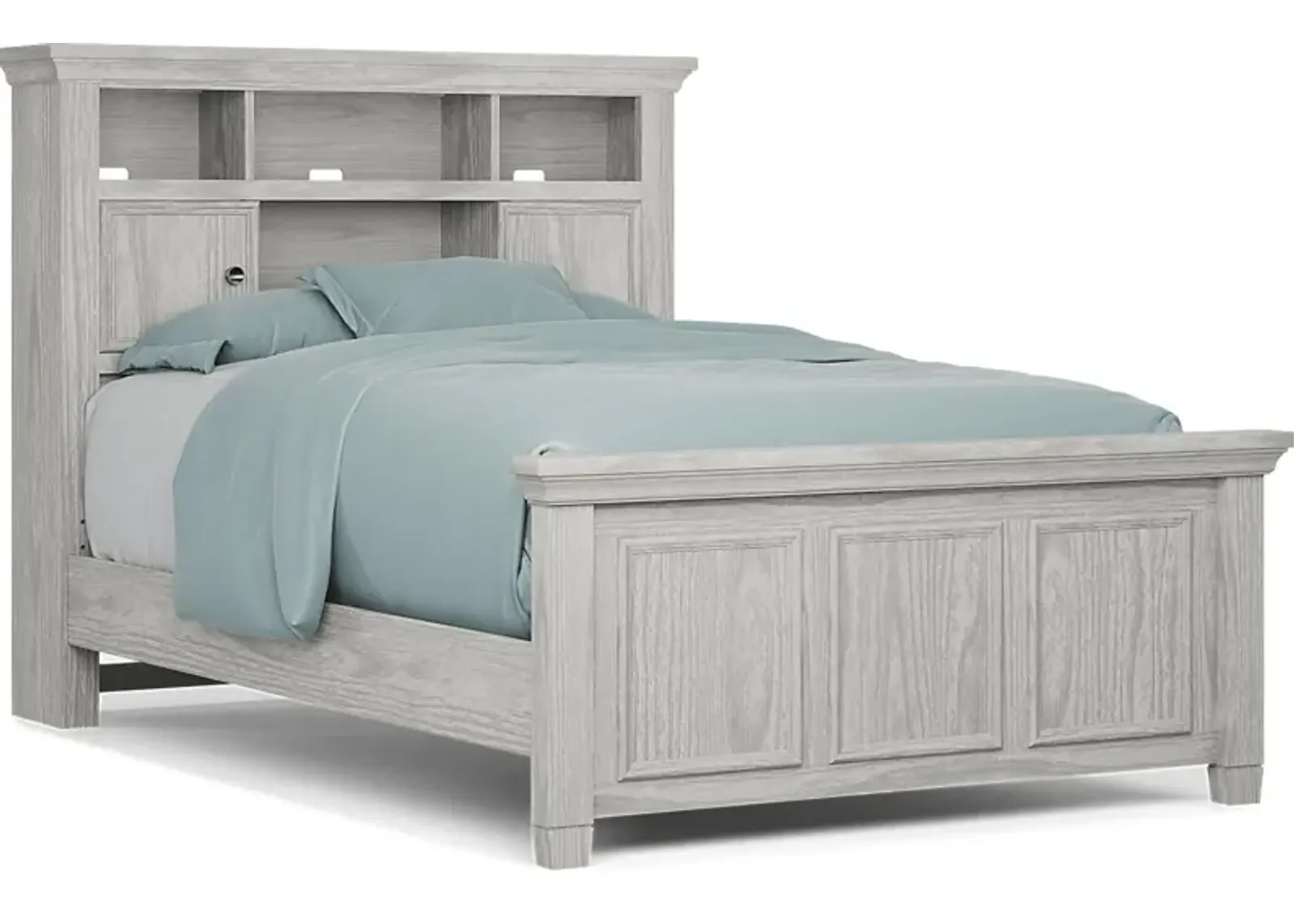 Kids Canyon Lake Ash Gray 3 Pc Full Bookcase Bed