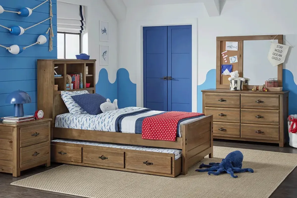 Kids Creekside 2.0 Chestnut Twin Bookcase Bedroom