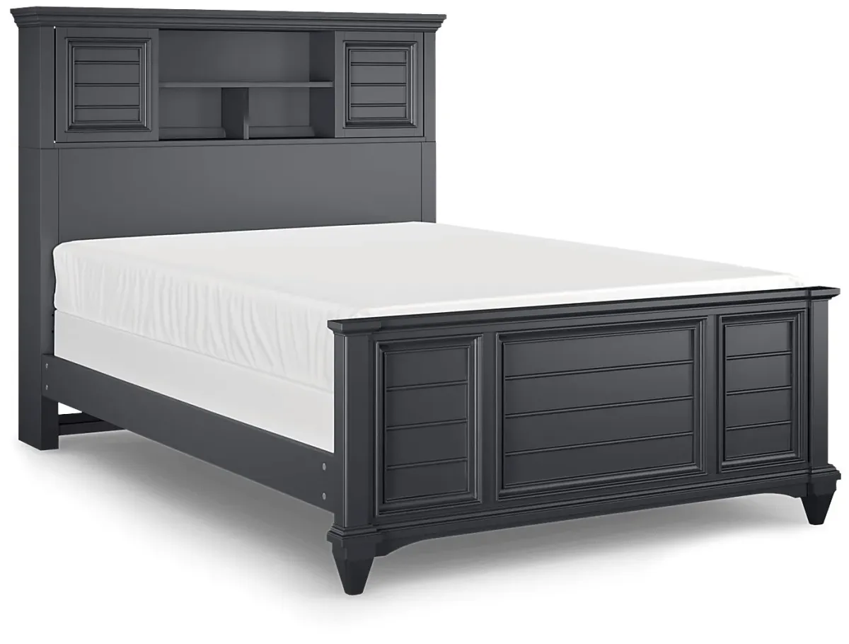 Kids Hilton Head Graphite Full Bookcase Bedroom