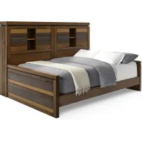 Kids Westover Hills Jr. Reclaimed Brown 3 Pc Full Bookcase Wall Bed
