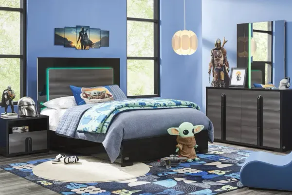 Star Wars Black Full Lighted Bedroom