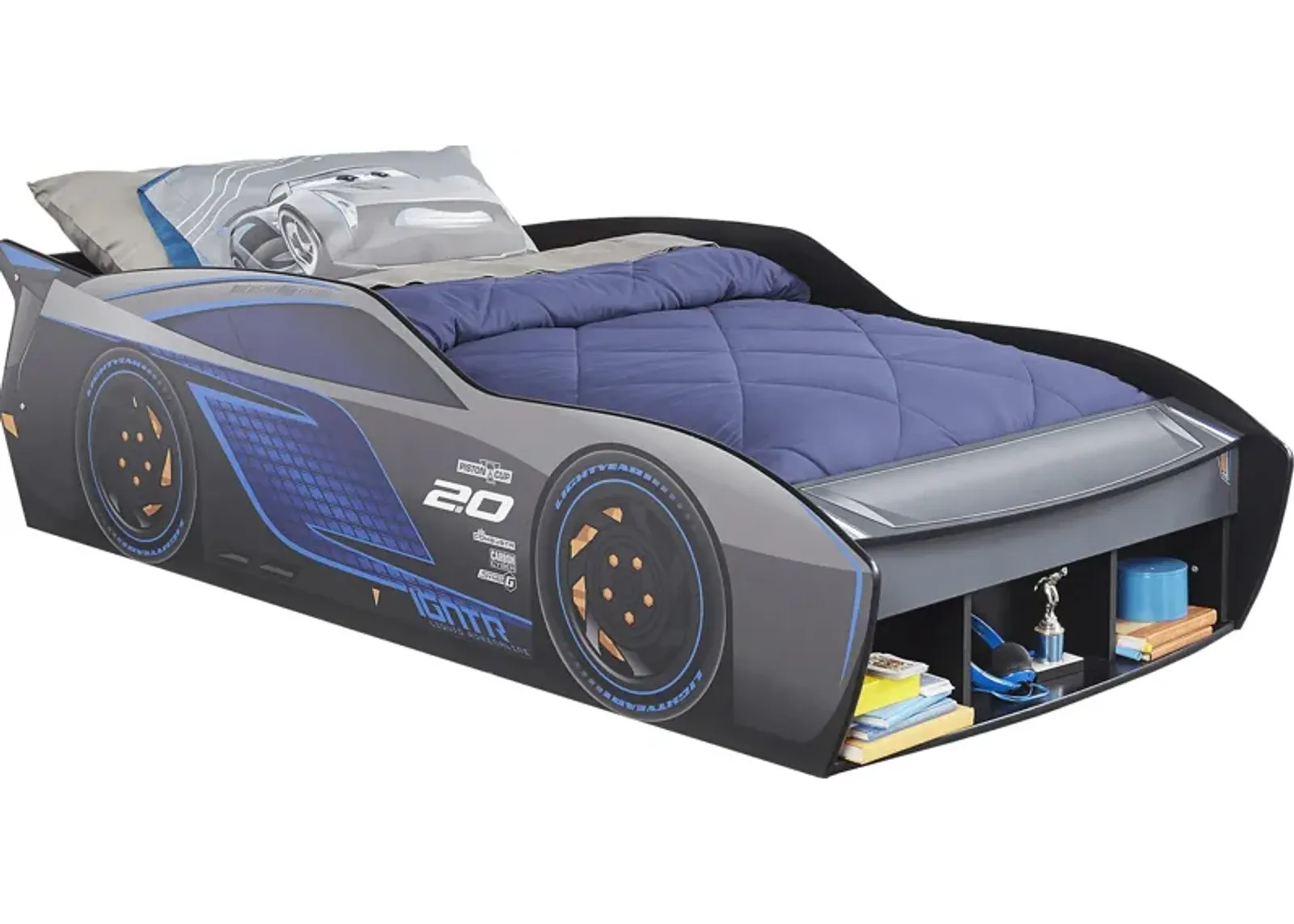 Disney/Pixar Cars Jackson Storm&trade; Blue 3 Pc Twin Car Bed