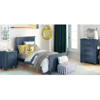 Kids Cottage Colors Navy 5 Pc Twin Panel Bedroom