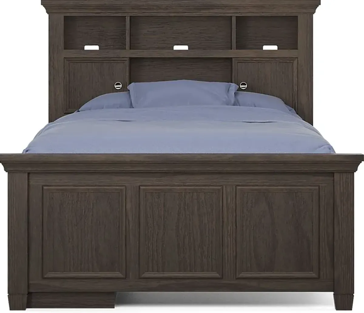 Kids Canyon Lake Java Full Bookcase Bed with Storage Side Rail