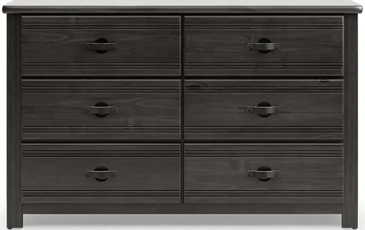 Kids Creekside 2.0 Charcoal 5 Pc Twin Bookcase Bedroom with Storage Side Rail