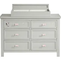 Kids Starry Dreams with Minnie Mouse Gray Dresser with Changing Topper and Pad