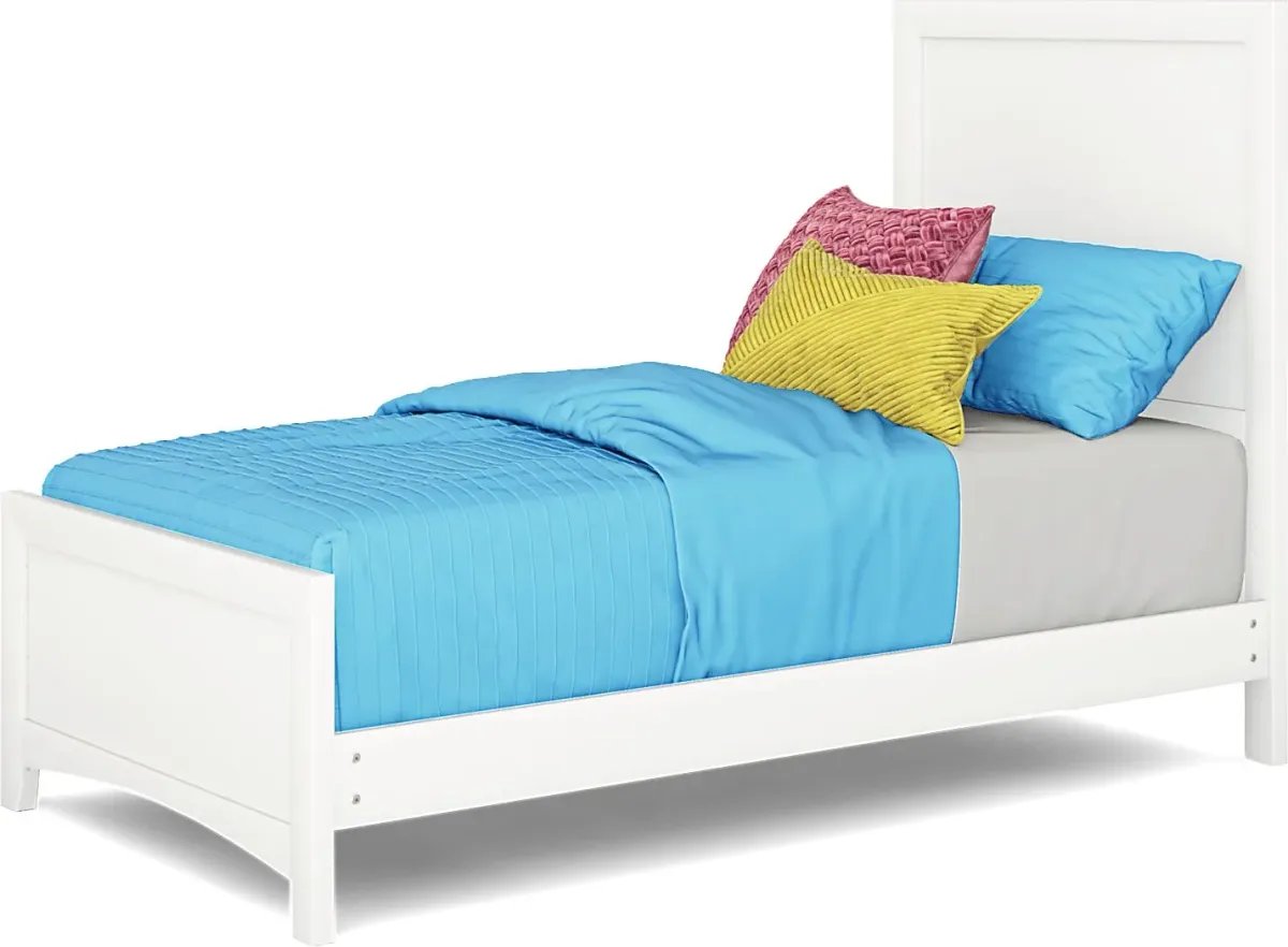 Kids Ivy League 2.0 White Twin Panel Bedroom