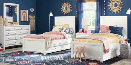Kids Ivy League 2.0 White 8 Pc Twin Panel Bedroom