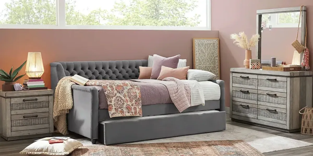 Alena Charcoal 3 Pc Twin Daybed