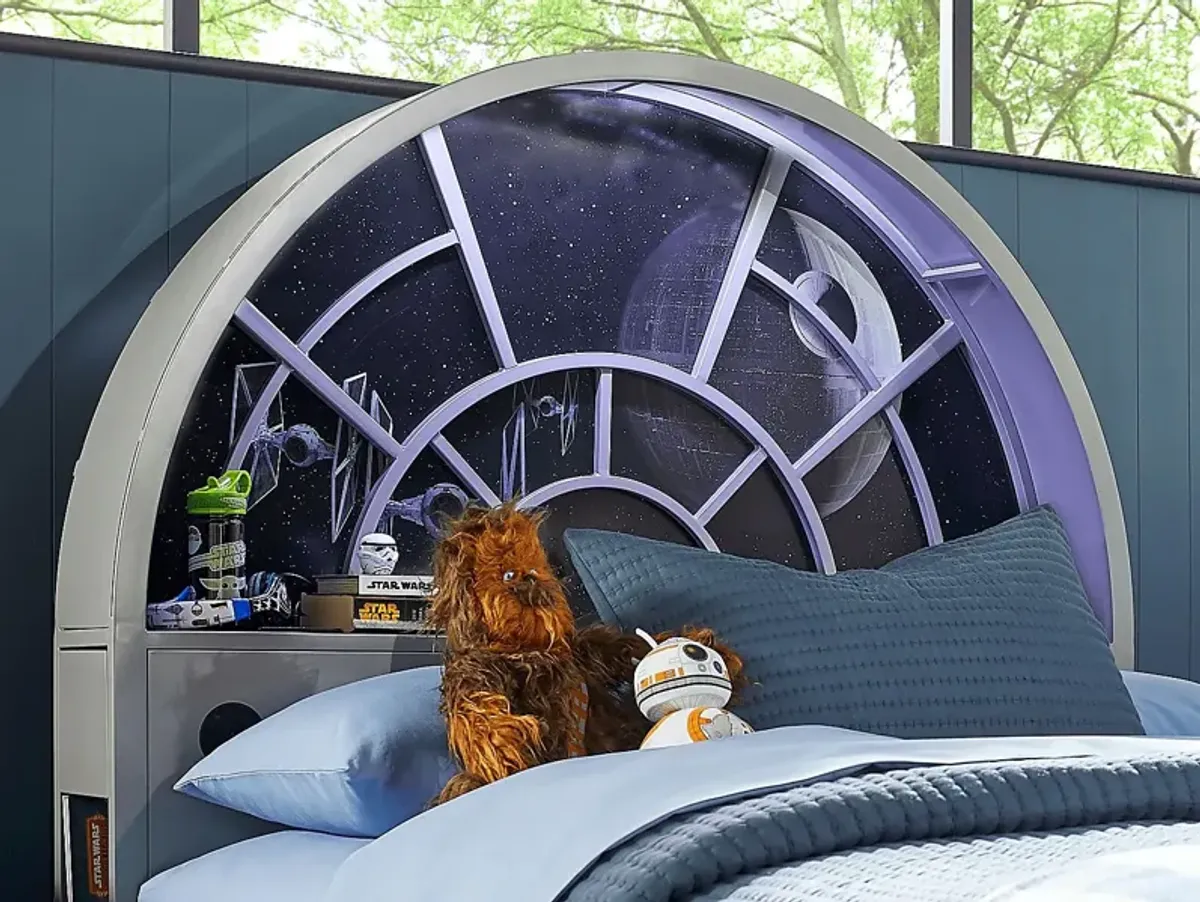 Kids Star Wars Millennium Falcon&trade; Gray 3 Pc Twin Bookcase Bed