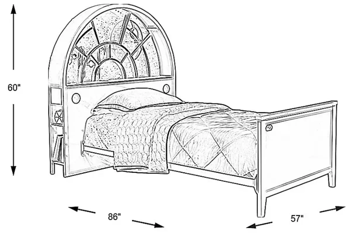 Kids Star Wars Millennium Falcon&trade; Gray 3 Pc Twin Bookcase Bed