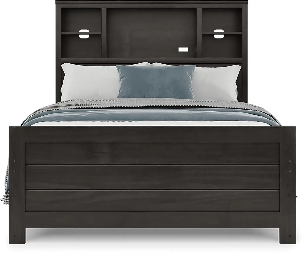 Kids Creekside 2.0 Charcoal Full Bookcase Bedroom