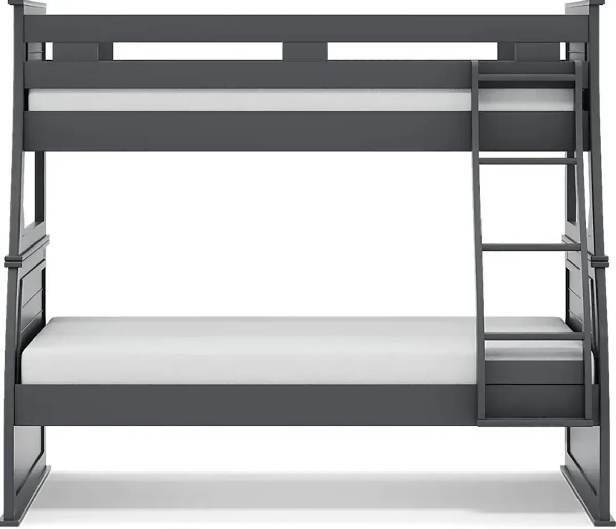 Kids Hilton Head Graphite Twin/Full Bunk