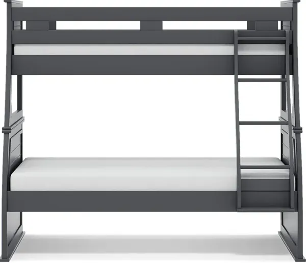 Kids Hilton Head Graphite Twin/Full Bunk