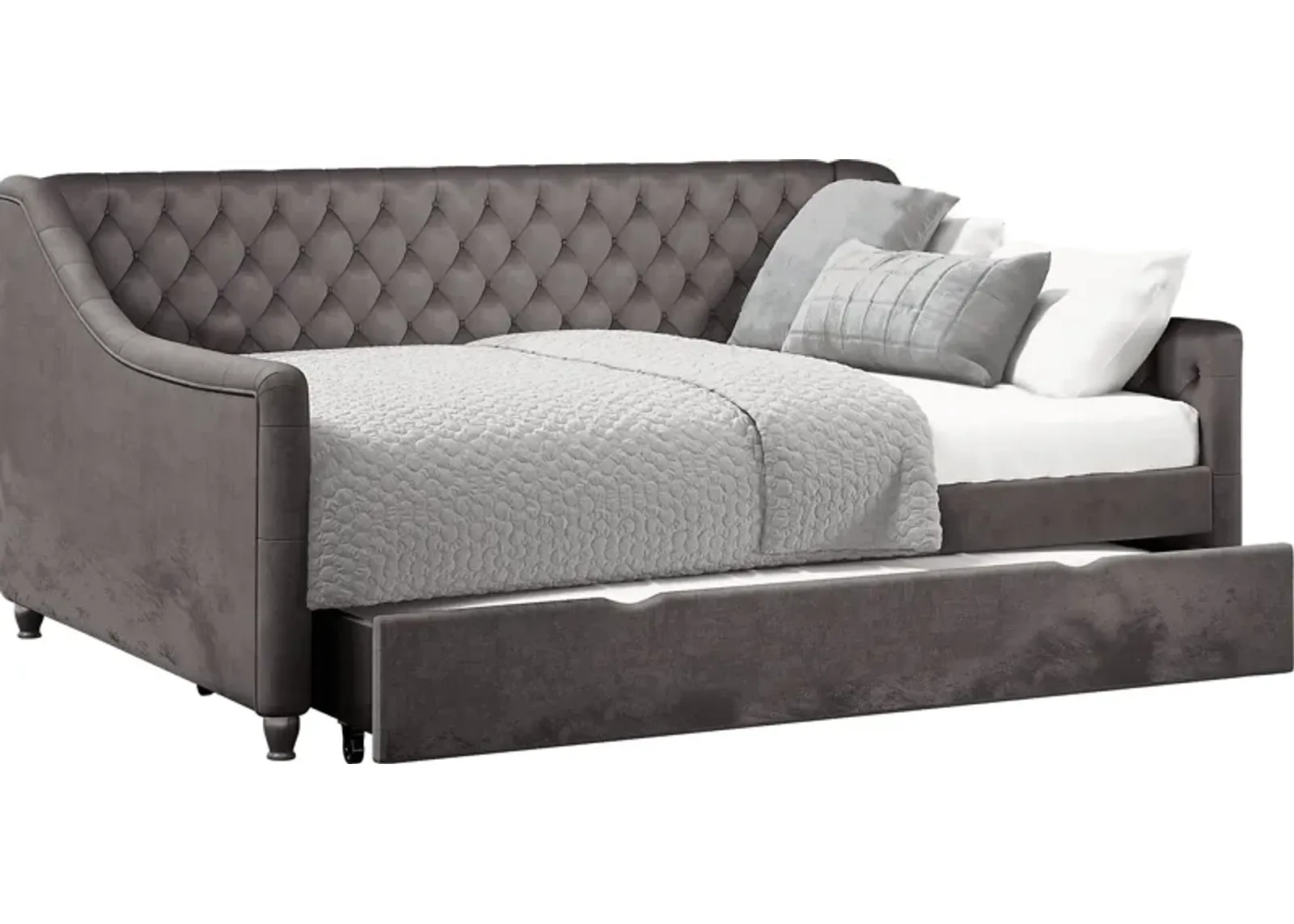 Alena Charcoal 4 Pc Twin Daybed with Twin Storage Trundle