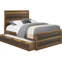 Kids Westover Hills Jr. Reclaimed Brown 4 Pc Full Panel Bed with Storage Side Rail and Trundle