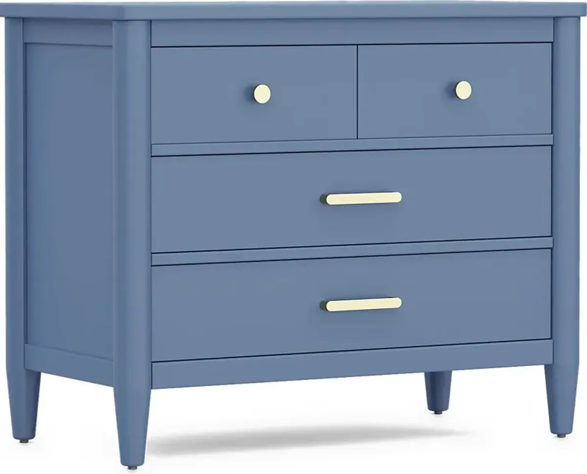 Kids Modern Colors Slate Blue Loft Chest