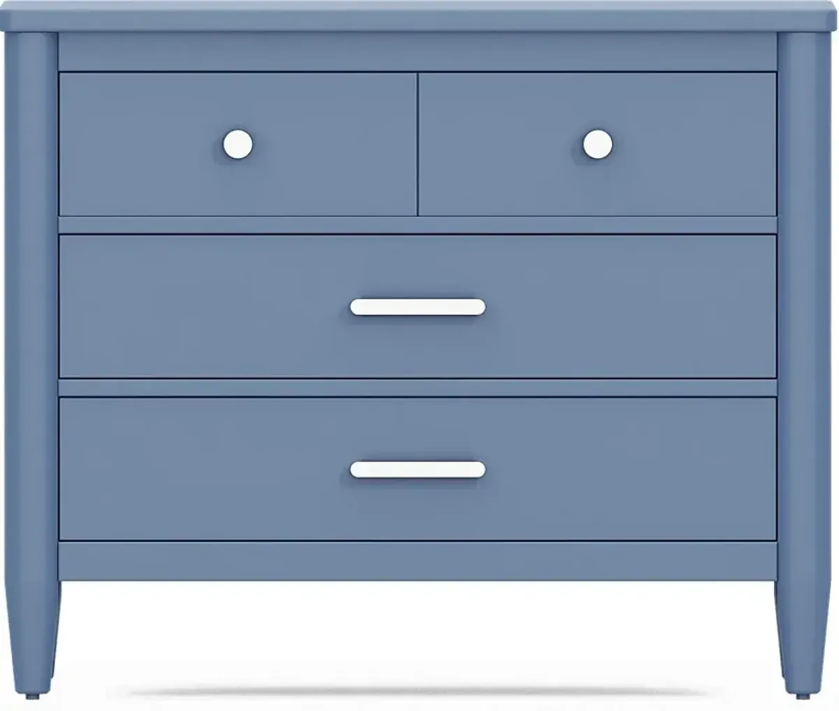 Kids Modern Colors Slate Blue Loft Chest