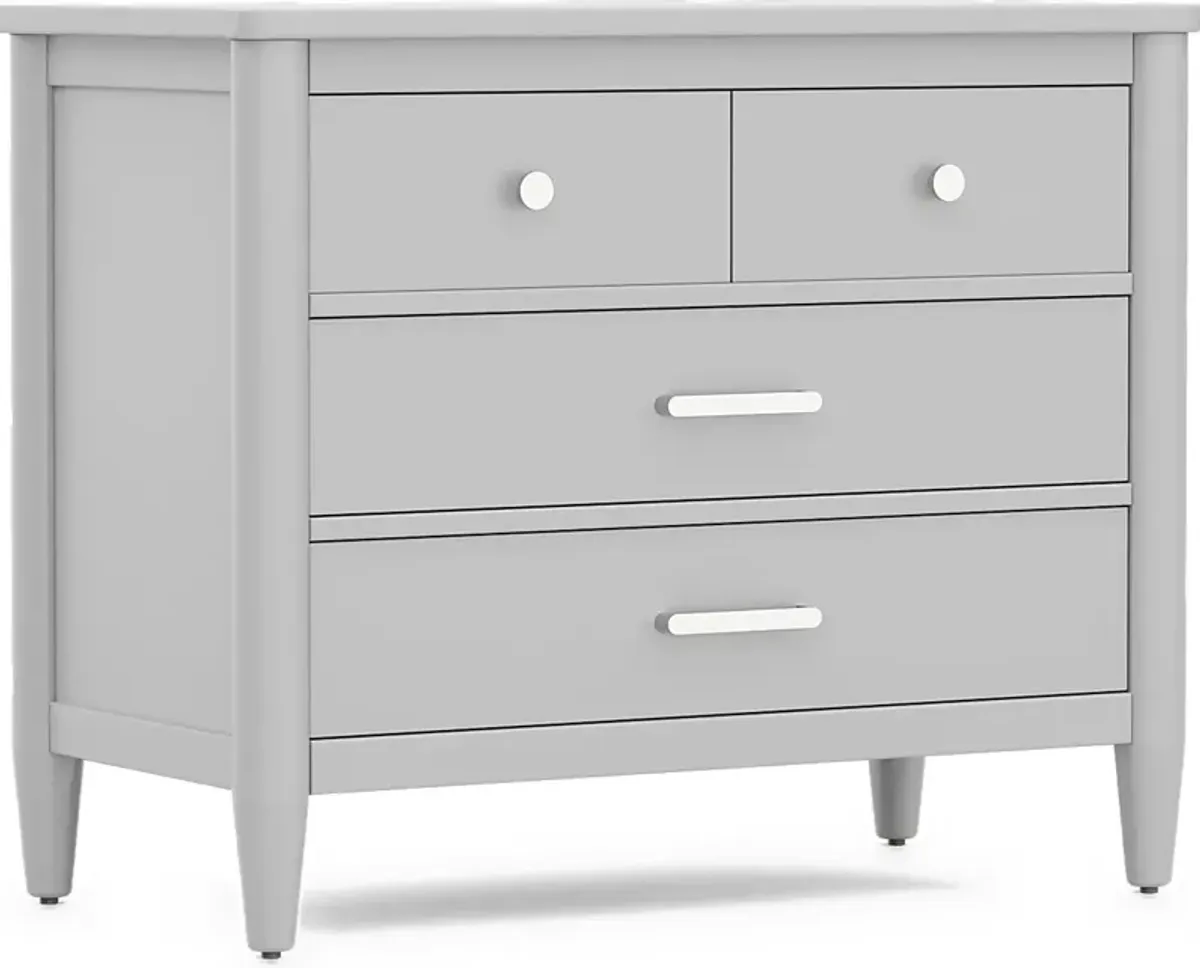 Kids Modern Colors Light Gray Loft Chest