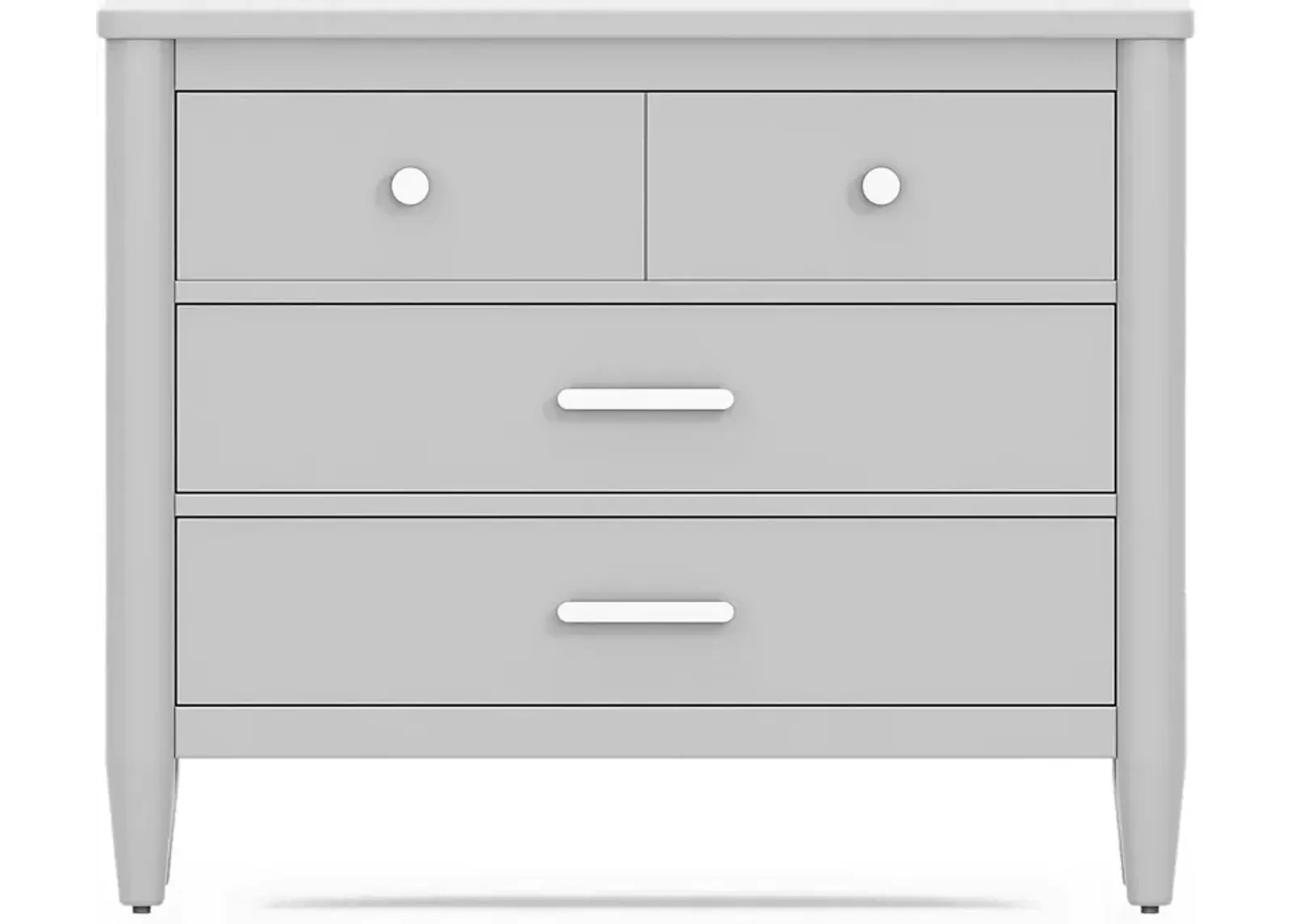 Kids Modern Colors Light Gray Loft Chest