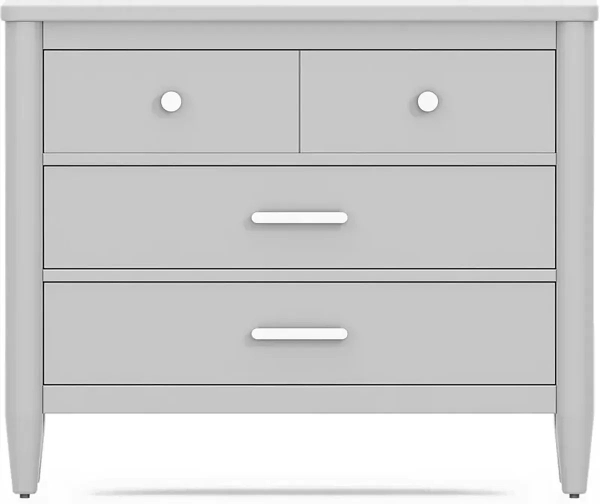 Kids Modern Colors Light Gray Loft Chest