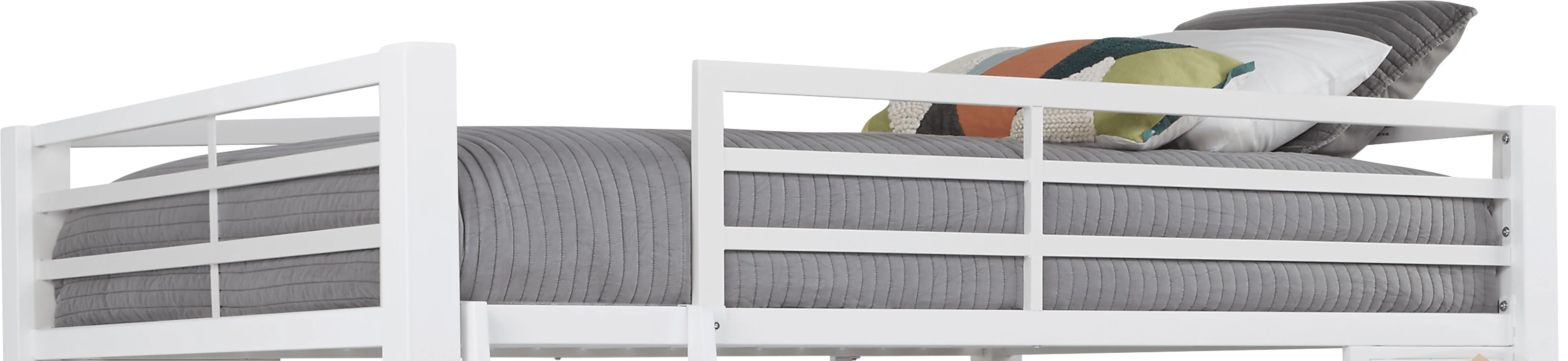 Colefax Avenue White Full Loft Bed with Desk and Bookcase