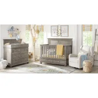 Disney Baby Woodland Adventures with Winnie the Pooh Classic Gray 6 Pc Nursery with Conversion Rails