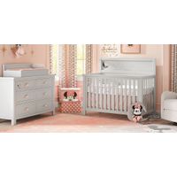 Kids Starry Dreams with Minnie Mouse Gray 5 Pc Nursery with Toddler Rails