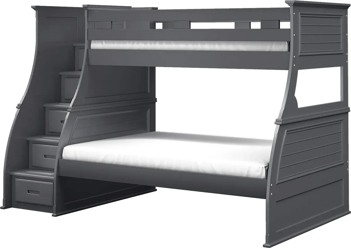 Kids Hilton Head Graphite Twin/Full Step Bunk
