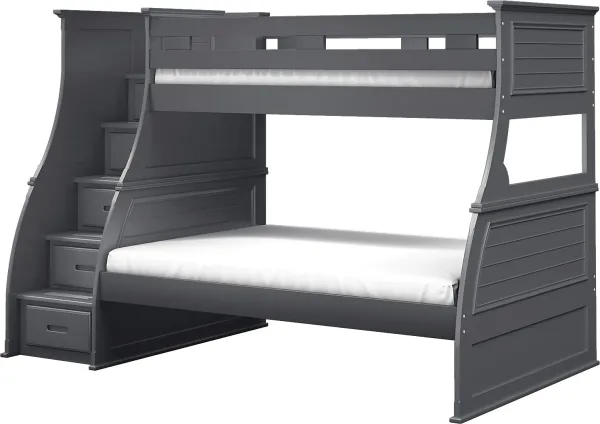 Kids Hilton Head Graphite Twin/Full Step Bunk