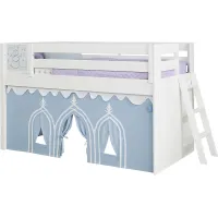 Disney Frozen White Twin Loft Bed with Activity Panel