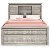 Kids Westover Hills Jr. Reclaimed Gray 5 Pc Full Bookcase Bed with Storage and Twin Trundle