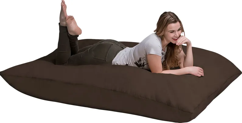 Kids Kiri Brown Large Bean Bag and Floor Pillow