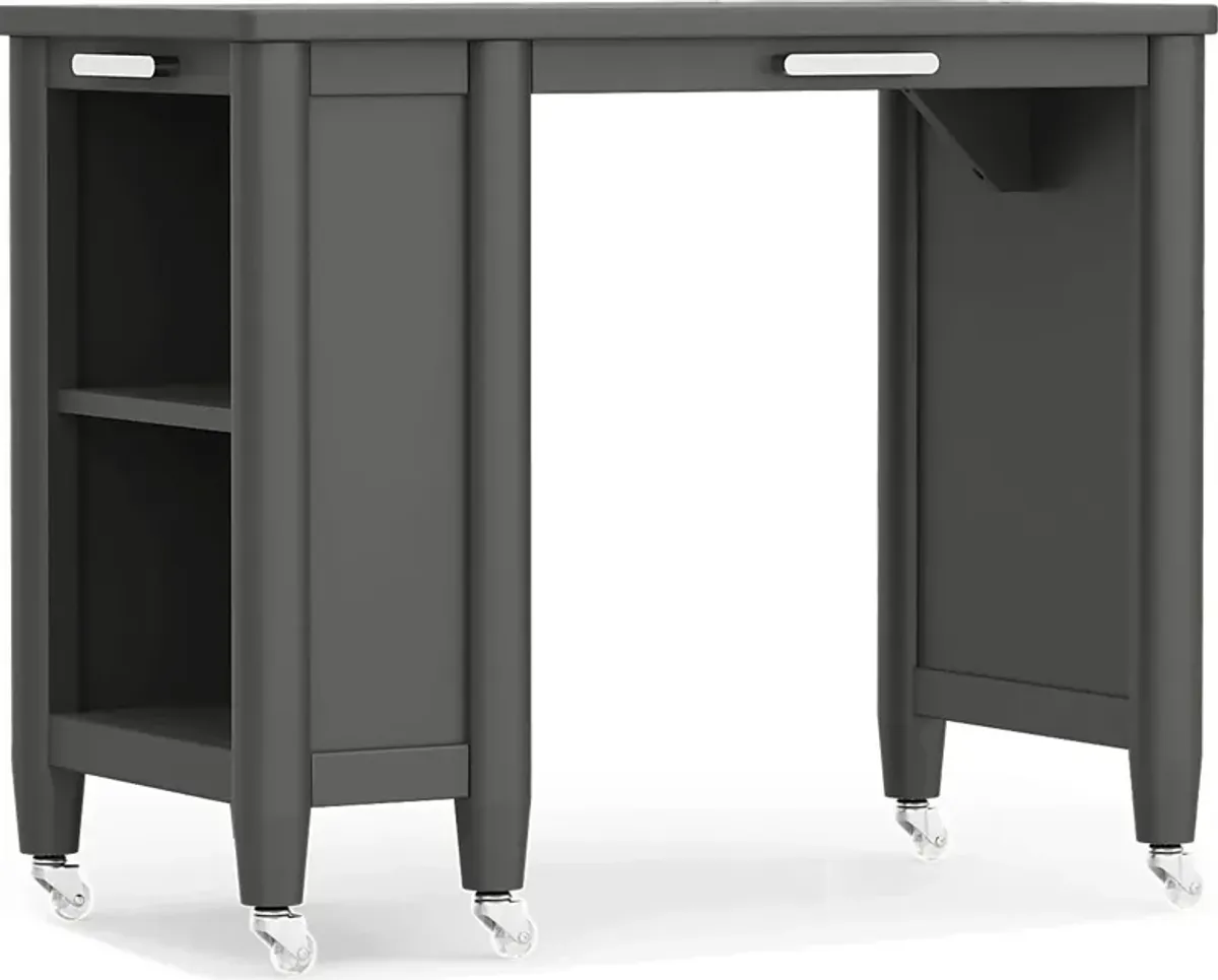 Kids Modern Colors Iron Ore Caster Desk