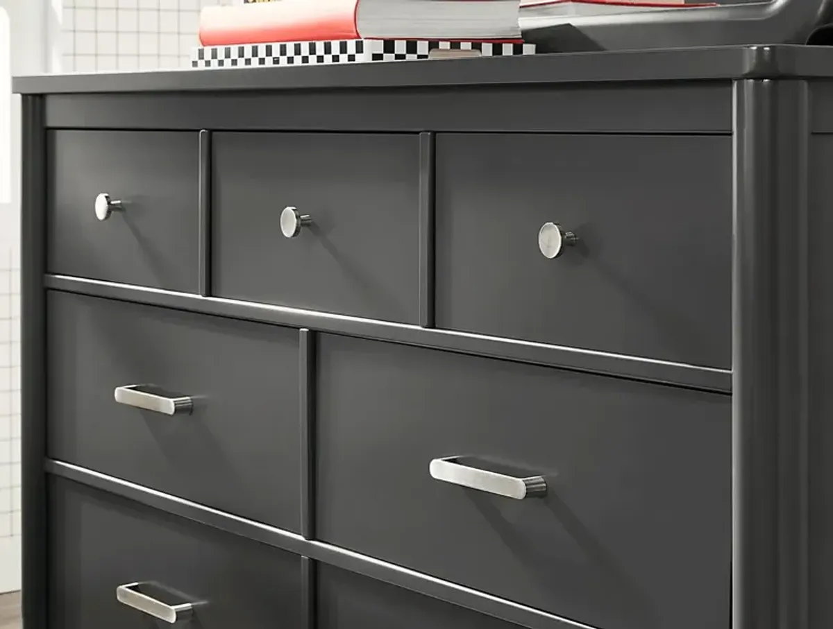 Kids Modern Colors Iron Ore Twin Panel Bedroom