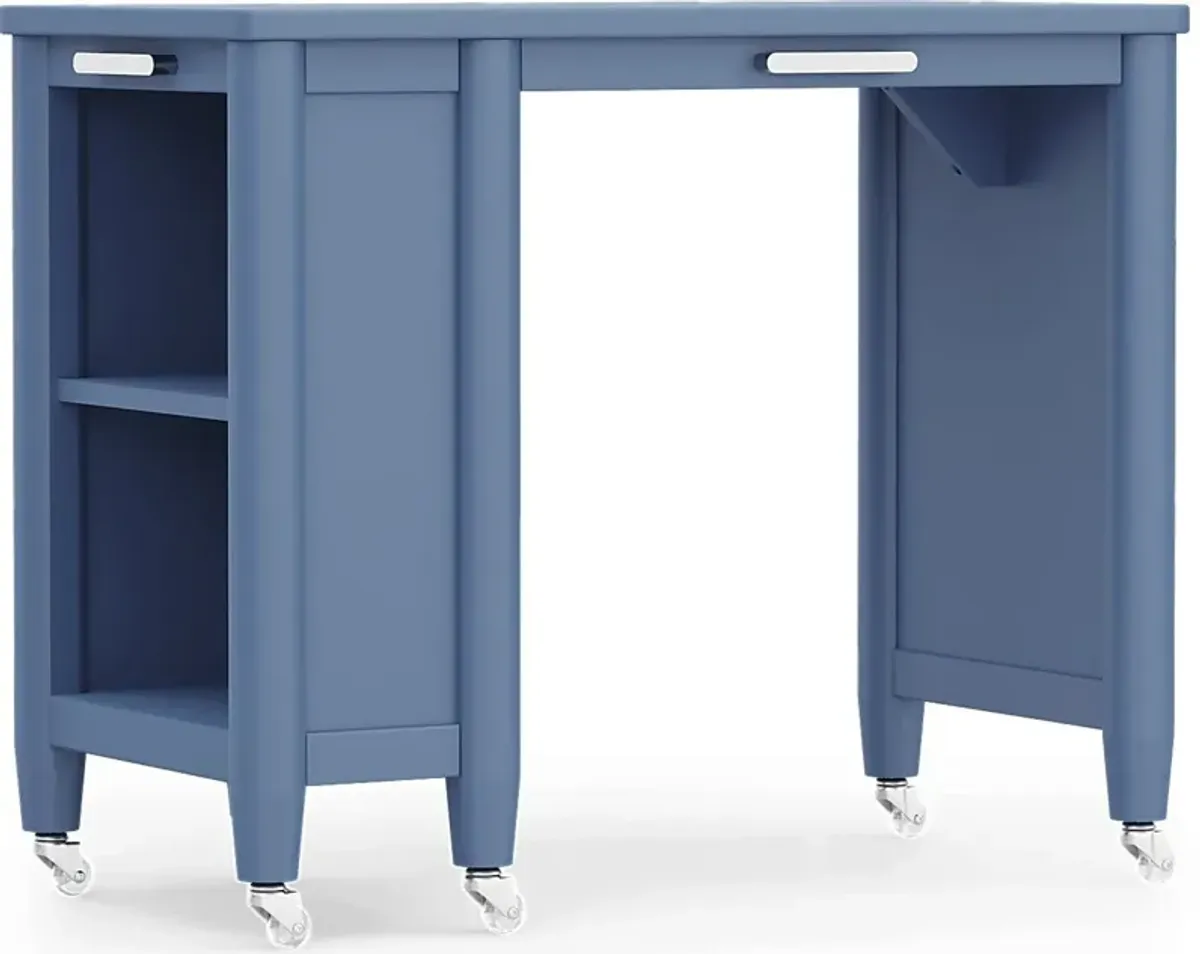 Kids Modern Colors Slate Blue Caster Desk