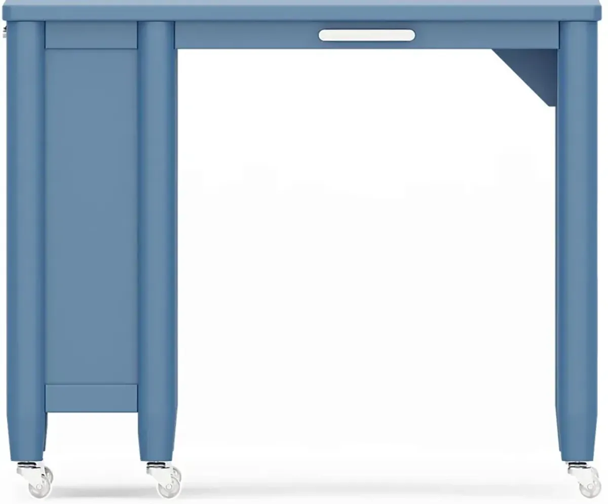 Kids Modern Colors Slate Blue Caster Desk